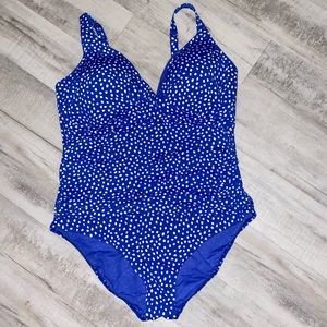 Royal blue/white one piece